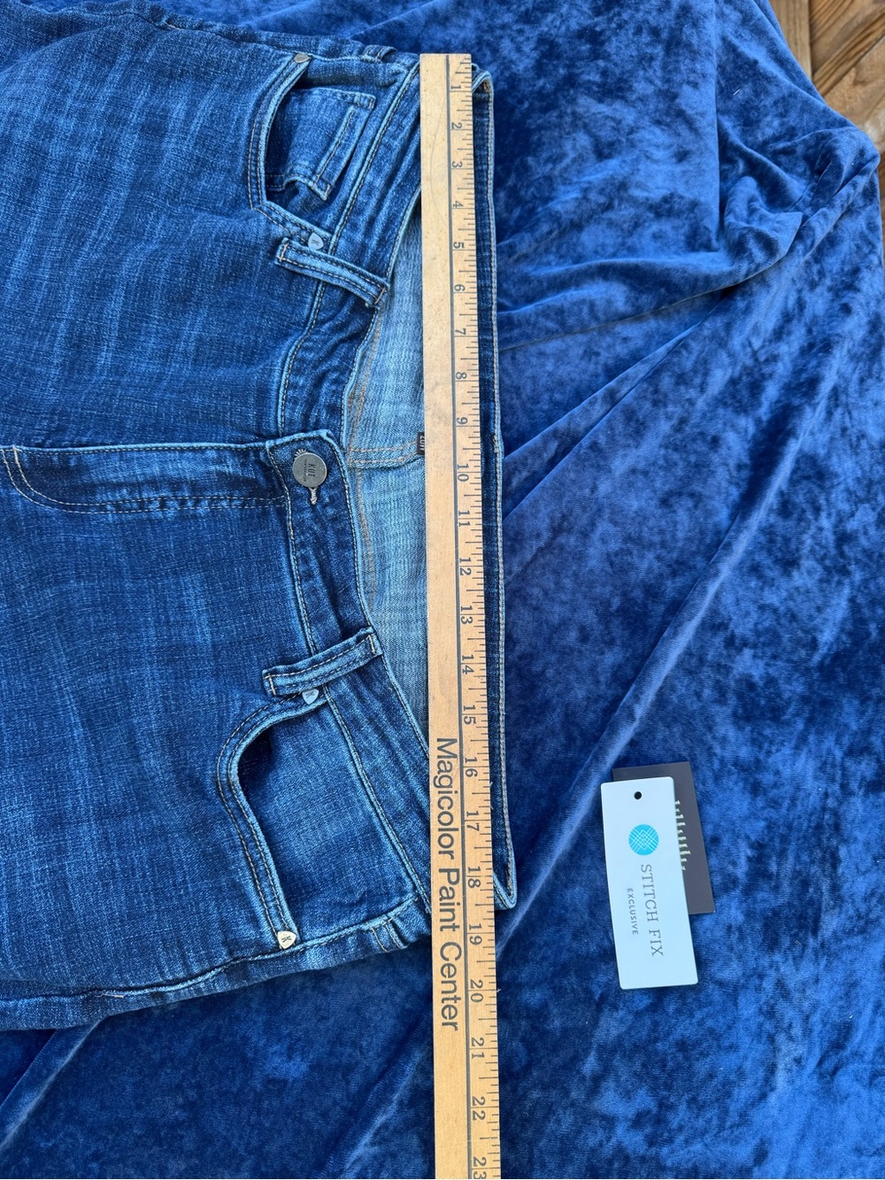 Kut from the Kloth Dark Wash Cropped Jeans worn once & washed. - Picture 15 of 16